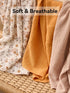3 Pack 40"X40", TILLYOU Muslin Swaddles for Newborns Baby Blankets for Girls Boys Cotton Swaddle Blankets Yellow Flower