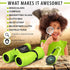 Promora Binoculars for Kids, Set with Magnifying Glass & Compass, Purple, for Ages 3-12