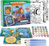 3 Pack Paint by Numbers for Kids Ages 8-12, Includes (8x10, 8x9, 8x8 inch) Framed Canvas, 30 Acrylic Paint Pots, 5
