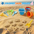 Cozycharm Set 3 3 3 9 Backpack Summer Beach Sand Toys for Toddlers, Portable Travel Beach Toys with Collapsible