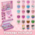 ADAH 216PCS 4-8, 3-6 Magnetic Building Blocks for Girls, Pink Princess STEM Toys for Ages Creative Educational Building