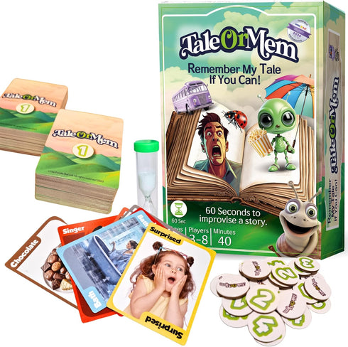 TaleOrMem Card Game - Storytelling & Memory Party Game for 3-8 Players, Family Game Night, 40 Min Playtime