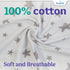 Nuly Kids 6 Pack Baby Burp Cloths - 100% Cotton Double Layered Burping Cloths for Baby Boy & Girl, Patterned