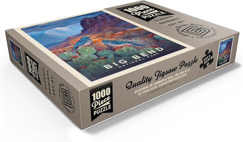 MyPuzzle Big Bend National Park: Vintage Poster - Premium 1000 Piece Jigsaw Puzzle for Adults