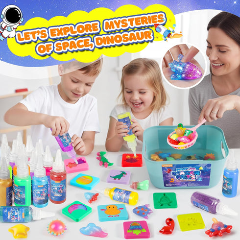 36 24 4+ Magic Water Elf Toy Kit, Water Pets Toys for Kids, Gels & Molds, Aqua Fairy Water Gel Kit Squishy Maker, DIY