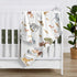 Sweet Jojo Designs Jungle Animals Blanket Receiving Security Swaddle Newborn Toddler Nursery Soft Minky Hunter Green