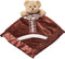 Bearington Collection Touchdown Snuggler Plush Football Lovey - 15-Inch Satin & Velour Baby Blanket