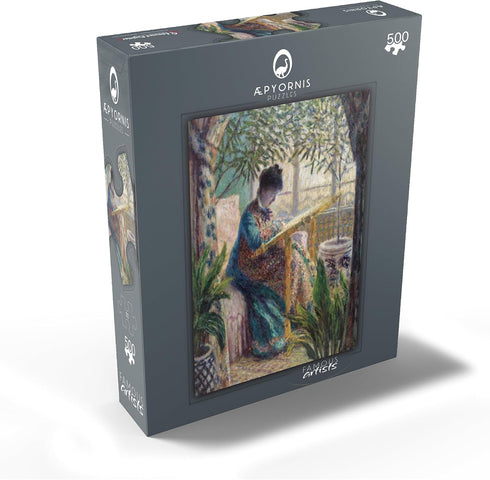 MyPuzzle Madame Monet Embroidering 1875 by Claude Monet, Premium 500 Piece Jigsaw Puzzle for Adults