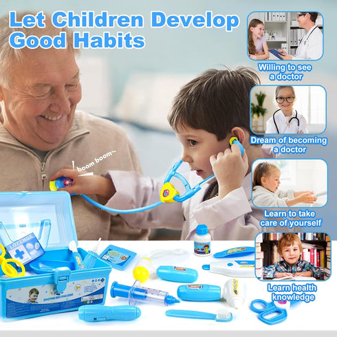 3-5 2 3 4 5 Set 2 3 4 5 6 Fajiabao Doctor Kit for Toddlers Dress Up Toys for Year Old Girls Pretend Play Kids Doctor