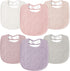 Susurration Muslin Baby Drool Bibs 6Pack Soft Square Adjustable Baby Bandana Bibs