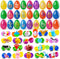 220 Pcs Prefilled Easter Eggs and Toys, 110 Eggs Pre Filled with