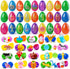 220 Pcs Prefilled Easter Eggs and Toys, 110 Eggs Pre Filled with