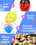 6 Pack Wooden Percussion Musical Shake Eggs with Toys Inside, Montessori Easter Basket Stuffers for Kids Boys Girls
