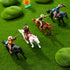 Toddmomy Riding Horse Figurine 4Pcs Action Figure, Western Figurines Toys, Plastic Horse with Rider