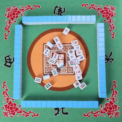 Mahjong Mat: Anti Slip and Noise Reduction Table Cover for Mahjong, Poker, Card, Board & Tile Games (Green, 31.5 inches)