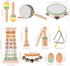 1-3, Set VINJOE Baby Musical Instruments-Toddler Montessori Wooden Musical Toys for Kids Neutral Colors Percussion