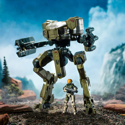 HALO Deluxe Figure - UNSC Mantis and Spartan EVA Armor Defense System, Build Out Your Universe