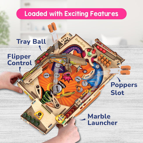 8-14 Smartivity DIY Pinball Machine for Kids Years Old | Global Award Winning Arcade Game | Build Your Own Pinball I