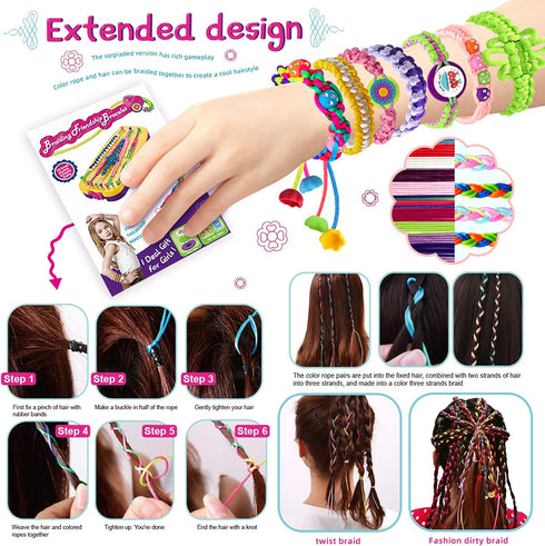 Topdiaos 7 8 9 10 11 12 Set Friendship Bracelet Making Kit Toys, Ages Year Old Girls Gifts Ideas, Birthday Present