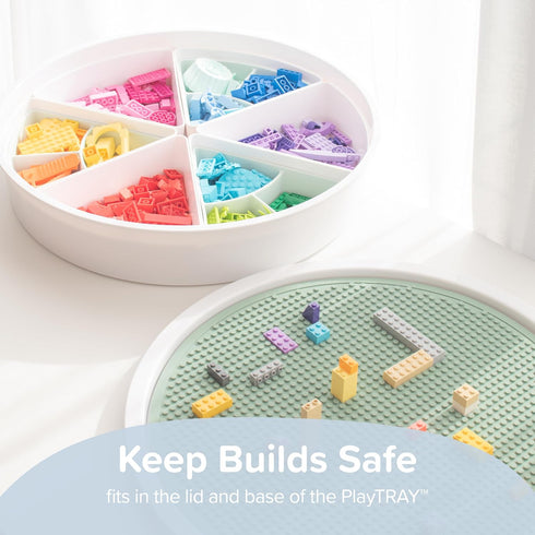 Inspire My Play - Silicone Building Blocks Baseplate - Compatible with All Major Building Block Brands - Double Sided