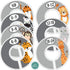 Safari Nursery Closet Size Dividers - 7X for Baby Clothes, Elephant Giraffe Zebra Lion Monkey Decor (Grey)