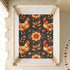 CZXW 52" 28" Rooster Hen Floral Design Crib Sheets Fitted x Natural Cotton Soft & Breathable for Baby Crib Mattress
