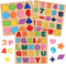 Wooden Puzzles for Toddlers 1-5 Years Old, Alphabet, Number, and Shape Educational Learning Toys Set