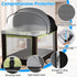 WANRU Pack 2-Way N Play Tent Cover - Half-Blackout Mosquito Net for Crib & Playpen, Baby Bassinet Cover for Cats