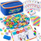 Sundaymot Magnetic Alphabet Letters Kit310 Pcs with Magnetic Board and Organizer Bag,