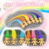 12pcs 0.78" 2" Long-haired Mini Troll Dolls, Assorted Hair Colors, Bodies, Hair. Cake Toppers, Action Figures, School