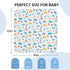 Cozy 6-Layer 43x43 Inch Luxury Muslin Baby Blanket, Swaddle, Cotton Receiving Blanket for Newborn Infant, Lightweight