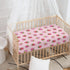 JEPFEIXIA 28"x52" Pink Strawberry Fitted Crib Sheet for Girls Cute Strawberries Baby Sheet for Standard Crib