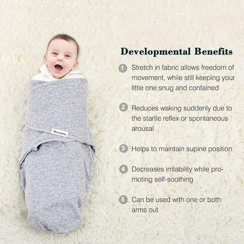 Baby Swaddle Blankets, Soft and Cozy Organic Cotton Black Swaddle Wrap, Receiving Blankets for Baby Girl Boy, 0-3 Months