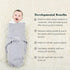 Baby Swaddle Blankets, Soft and Cozy Organic Cotton Black Swaddle Wrap, Receiving Blankets for Baby Girl Boy, 0-3 Months