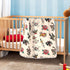 Old School Tattoo Baby Blanket Cozy Cotton Throw Blanket Warm Nursery Receiving Toddler 30" x 40