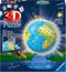 Ravensburger Children’s Globe Night Edition 3D Jigsaw Puzzle - 180 Piece Set with LED Light for Kids