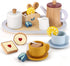 Wooden Tea Set for Toddlers, 19-Piece Dual-Flavour Pretend Play Tea Party Tray