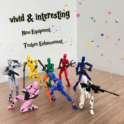 VZNYBL 8 Packs Titan13 Set, Dummy 13 3d 13 (Assembly Completed) Action Figure Printed Action Figure Toy Gifts for Kids