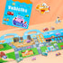 pinkking 3-6, 3+ Magnetic Reusable Sticker Book for Kids Ages Vehicles Truck with City Playboard Refrigerator Magnet