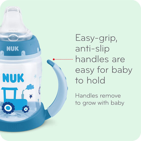 NUK Learner Cup, 5 Oz, 2-Pack, BPA Free Spill Proof Sippy Cup with Clouds & Stars
