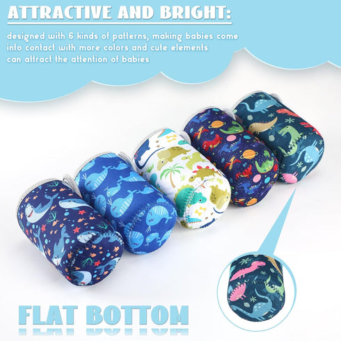 6 8 oz Irenare Pieces Glass Baby Bottles Sleeve Covers Bulk Neoprene Adjustable Newborn Feeding Bottles Protector