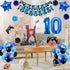 53 PCS 10th Birthday Decorations for Boys - Blue Video Game Party Supplies, Include Happy Birthday Banner, Number 10