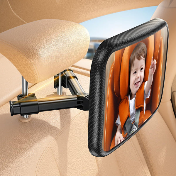 Lamicall Baby Car Mirror for Backseat - Never Shake Clip Hook, Safest