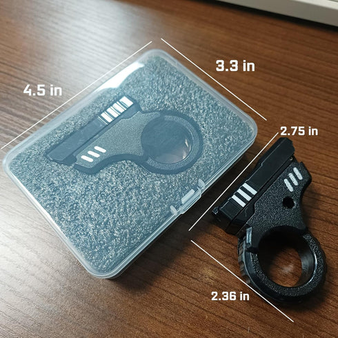 3+ Ography Fidget Gun Fidget Toy Gun Fidget Slider, Enhanced Feel Stress Relief Relax EDC Gyro Finger Toy Fidget Ring