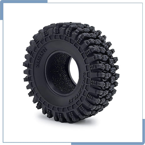 4PCS Soft Rubber 1.0" Wheel Tires Foam Insert 58MM for 1/18 TRX4M Upgrades 1/24 SCX24