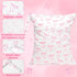 5Pcs R HORSE Waterproof Baby Diaper Bag, Cute Pink Bow Wet Dry Bag with Handle Zipper Toiletry Organizing Pouches