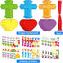 24 Sets John3:16 ceiba tree Religious Sunday School Crafts He is Risen DIY Christian Bible Jesus Scene Stickers Make