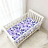 miaozhen 1 Pack 52x28 Cotton Baby Crib Sheets Soft Comfy Style Chow Chow Floral Print Purple Toddler Mattresses