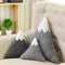 Shellwei 3 Pcs Mountain Shaped Decorative Pillow Sherpa Cute Nursery Playroom Pillow