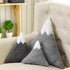 Shellwei 3 Pcs Mountain Shaped Decorative Pillow Sherpa Cute Nursery Playroom Pillow